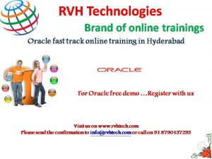 Oracle fast track training